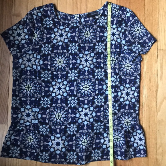 The Limited blue stained glass pattern blouse - Picture 7 of 7